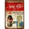 Жестяная табличка Nuka Cola Настенное искусство Для мужской берлоги, Арт-постер Для бара паба гаража кухни сада ванной комнаты офиса дома, 8x12 дюймов