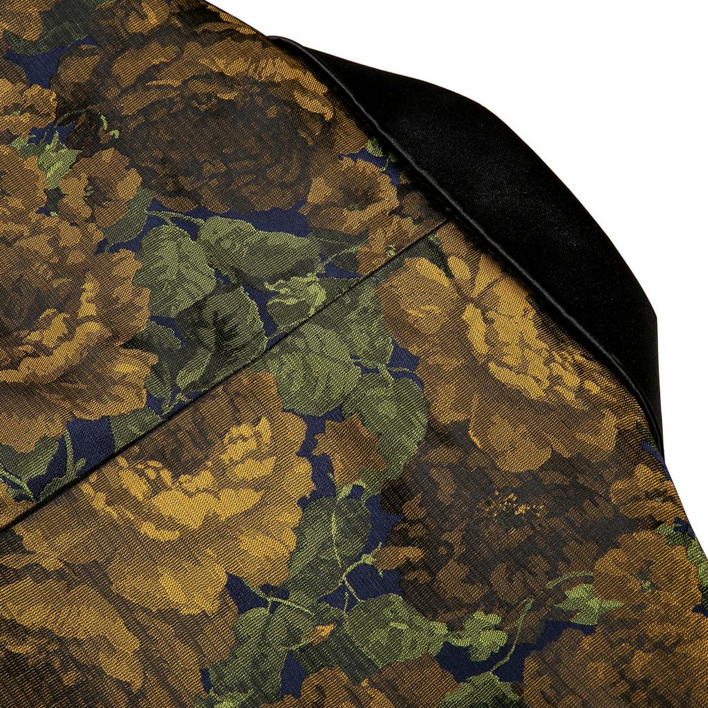 Мужская мода Дизайн Большой Цветочный Блейзер Пиджак для Мужчин Вечеринка Выпускного Свадьбы Стильный Смокинг