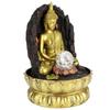 Фонтан из смолы с водными украшениями, статуя медитирующего Будды, светодиодный настольный фонтан для дома