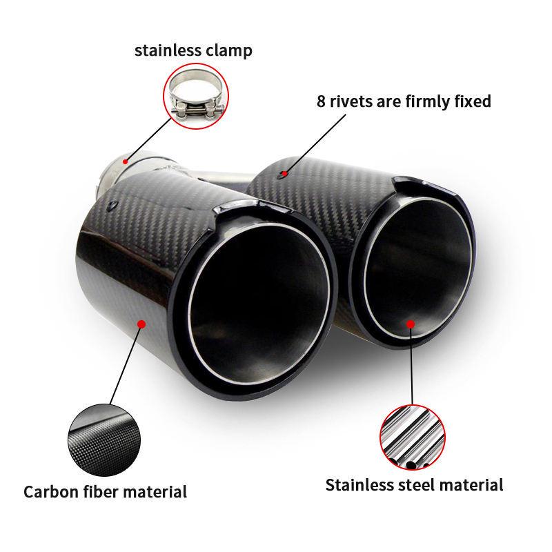 BMW Carbon Fiber Dual-Outlet High-Performance M-Logo Exhaust Tip