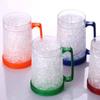 Double Wall Structure Double Wall Beer Mug Clear Transparent Body Beverage Cup  Outdoor Parties