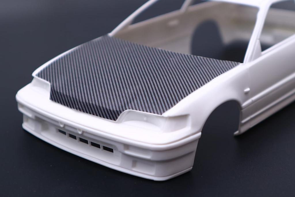 Touge Series Honda Cyber SI Carbon Bonnet Plastic Model 1/24 No.2 EX-1 CR-X (with Decal)