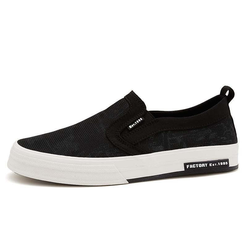 Новые летние мужские туфли в корейском стиле, модные, универсальные, однотонные, нишевые, повседневные, низкие мужские туфли