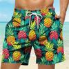 Мужские плавки с ананасами Шорты для плавания Boardshorts Средняя посадка Отпуск Гавайский Праздник Отпуск Пляж