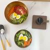 Салатница из нержавеющей стали, золотая и серебряная кухонная утварь, контейнер для еды, рисовая лапша, миска для лагманской лапши