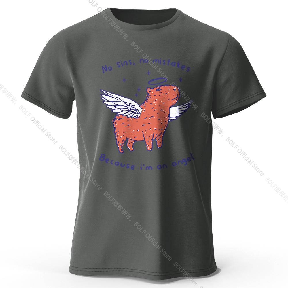 Мужская футболка с принтом «Я ангел», 100% хлопок, свободные футболки с графическим слоганом для женщин, летние топы, городская уличная одежда