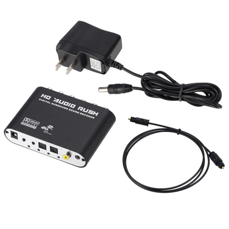 5.1 Ac3 Dts Digital Audio Rush Decoder Coaxial Rca Hd Sound Strong Mobility Converter Host + Power