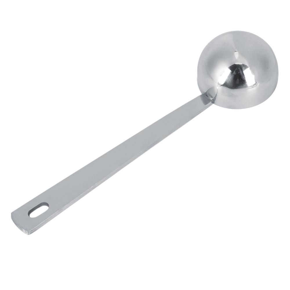2 PCS Long Handle Measuring Scoop Spoon Silver Measuring Spoon Coffee Scoop Spoon Tea Brewing
