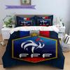 France National Football Team2 Pattern Bedding Quilt Set  Home Decoration  Gift (1 * duvet cover + 2 * pillowcase  without core)