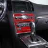 Red Carbon Fiber Interior Radio Console Trim Sticker For Infiniti G37 07-13