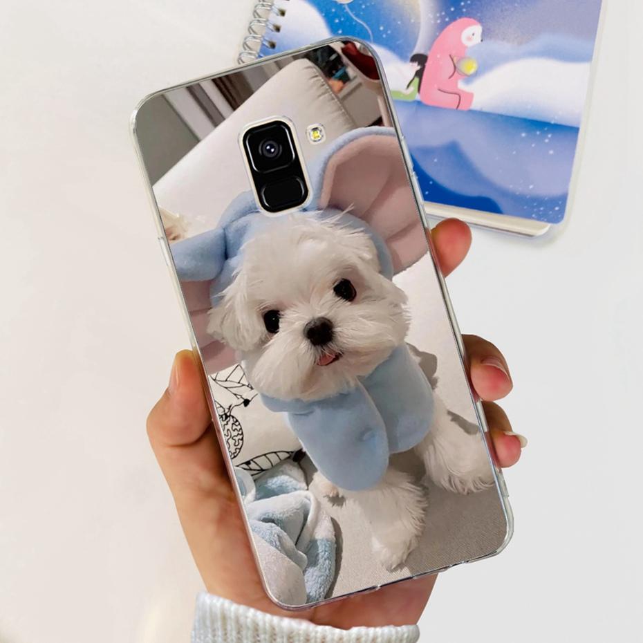Красивый чехол с принтом для Samsung Galaxy A8 (2018) / A8+ (2018) Мягкая силиконовая ТПУ задняя крышка для чехлов телефона Samsung A8 A 8 Plus