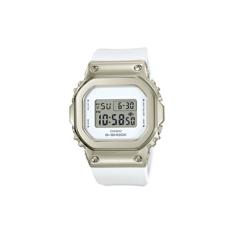 Casio Серия All Metal Цифровые часы с квадратным циферблатом Женские часы Белые GM-S5600G-7PR