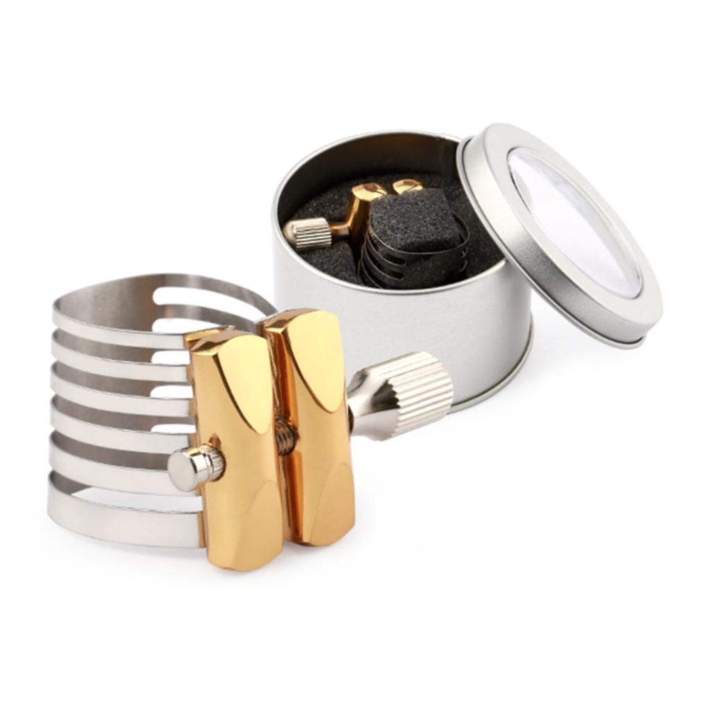 Stainless Alto/Tenor/Soprano Saxophone Mouthpiece Ligature Profession Alto Saxophone Mouthpiece Ligature Clip Durable