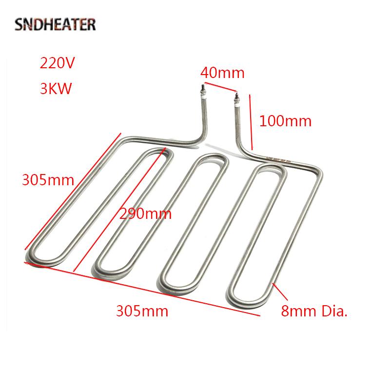 SNDHEATER 220В 3кВт Электрический 4U Нагревательный элемент 304SS Нагреватель для сушильной камеры Воздуха Запасная часть Замена для печи для сауны 305*305*100ММ(Ш*Д*В)