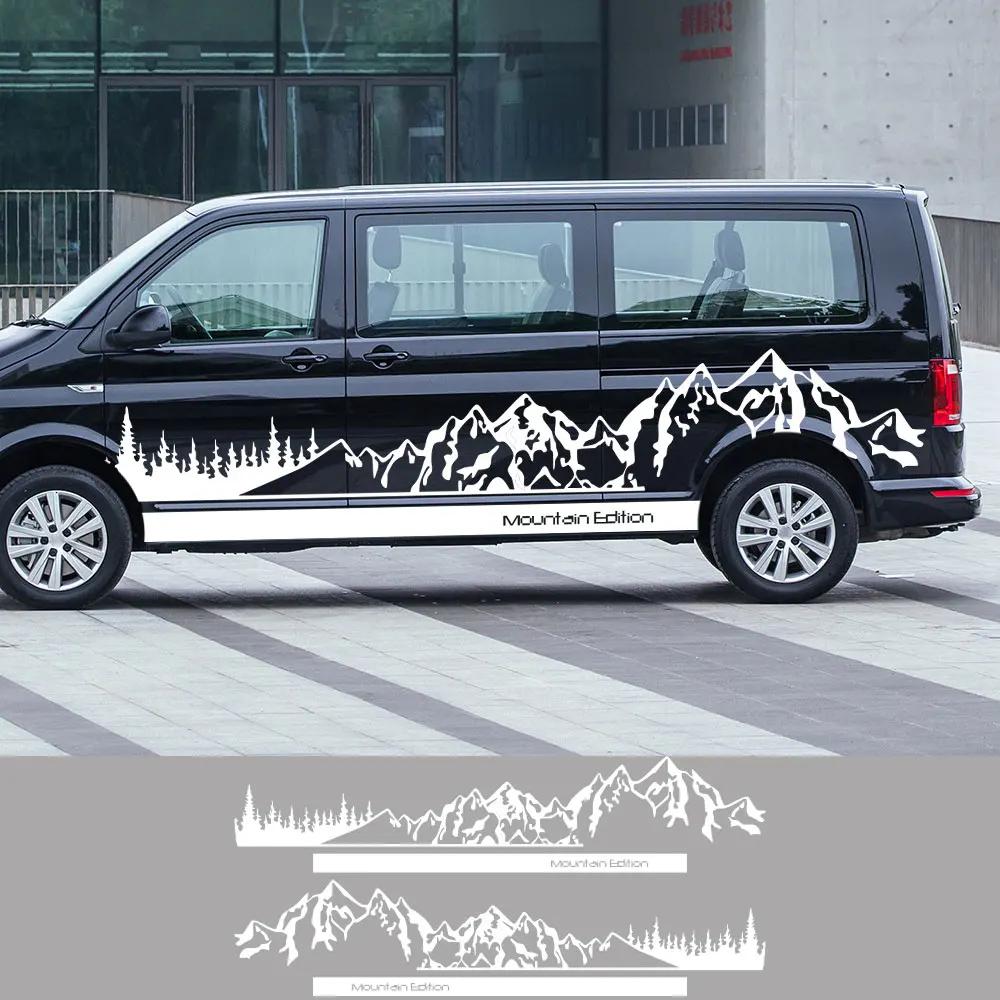 Автомобильные наклейки в горном стиле для Volkswagen VW Transporter T4 T5 T6 Multivan Caravelle Camper Van Motorhome Наклейки Аксессуары