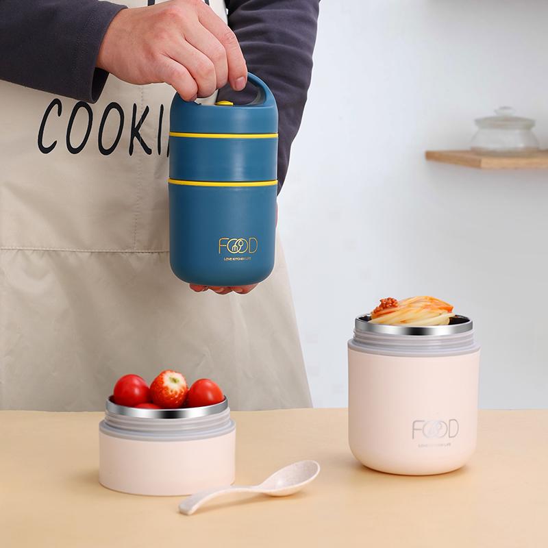 Insulated Lunch Box Soup Box Office Insulated Bucket Small Soup Box Soup Cup Porridge Cup Soup Pot Portable Breakfast Box Compact