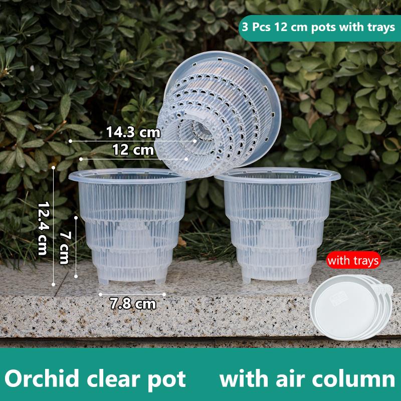 Сетчатый горшок для украшения дома, прозрачные горшки для орхидей с отверстиями, горшок для орхидей Cattleya Dendrobium, кашпо в 10 см, 12 см, 15 см