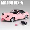 1/32 Mazda Miata MX5 Alloy Scale Car Model Diecast Miniature Car Toy Vehicle Sound and Light Collection Children Toy Gift
