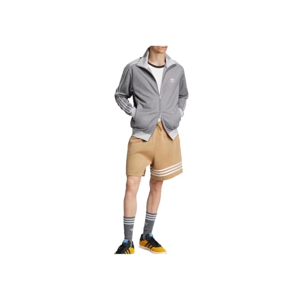 Adidas Оригинальные удобные мягкие универсальные повседневные шорты Neuclassics со шнуровкой в полоску цвета хаки для мужчин JC9940