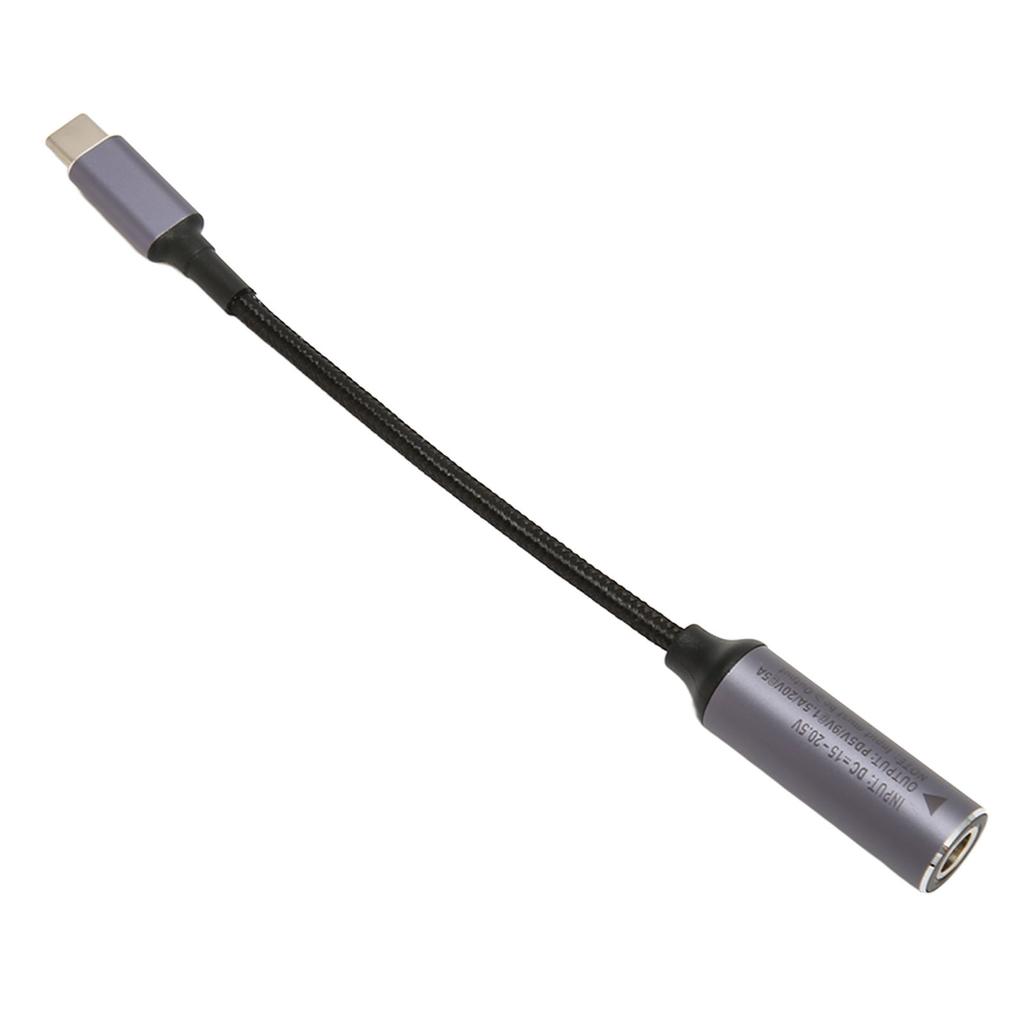 Кабель DC to Type C 6,5 мм x 1,4 мм 100 Вт, гнездовой вход, мужской выход, нейлоновый кабель Type C to DC6514 для