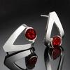Geometric Shape Ruby Earrings For Women Girl Jewelry Gifts
