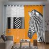 Северная Европа Гостиная Шторы с высокой степенью затемнения Оранжевый Черный Зебра Светлый Роскошный Современный Простые Шторы для спальни Светлый Цвет