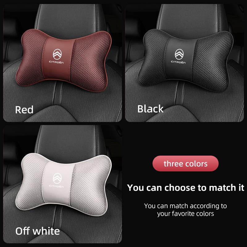 Ice Silk Breathable Car Seat Headrest Neck Pillow For Citroen C3 C5 C5X C4 e-C4 X e-C3 C-Elysee Berlingo C1 C-Crosser C6 C2