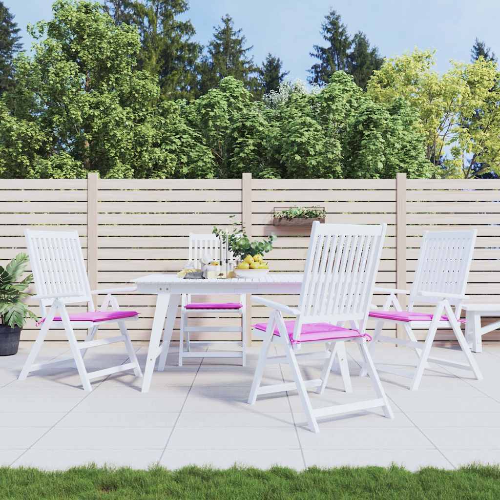 Garden Chair Cushion Set 4 pcs Pink 50x50x4 cm Fabric