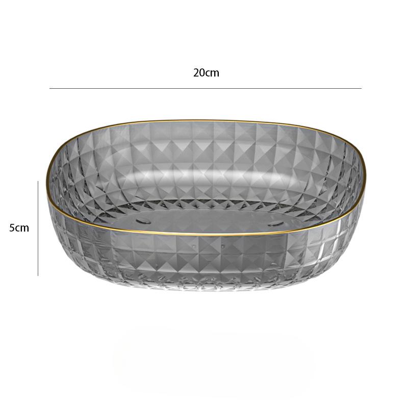 Легкий роскошный прозрачный поднос для фруктов, домашний поднос для закусок и сухофруктов, поднос для конфет высокой ценности, простой и углубленный пластиковый поднос