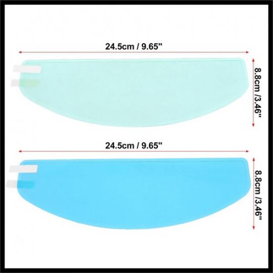 2 Pcs 9.65" x 3.46" Rain Proof Anti Fog Film for Motorcycle Helmet Universal New