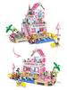 Tide Baby Совместимый с Lego Конструктор Пляжная вилла для девочек Пазл Игрушка