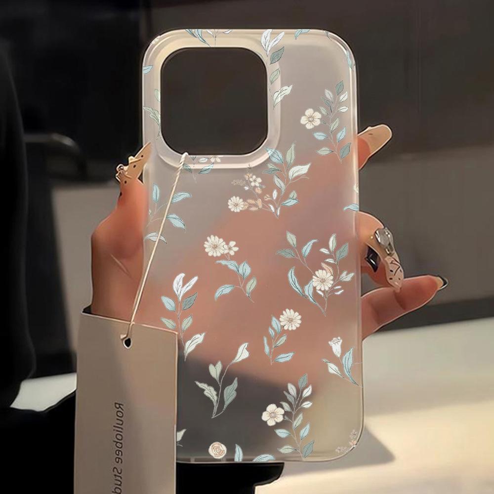Чехол для телефона с цветами для iPhone 15 11 14 Pro Max 12 13 16 17 Plus, мягкие матовые защитные чехлы, прозрачный корпус Funda