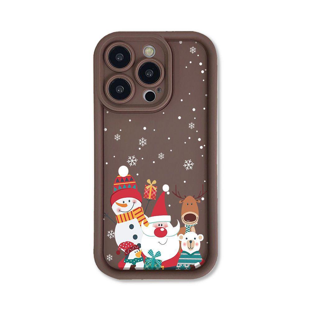 Силиконовый чехол для телефона Merry Christmas Santa Claus Snowman для iPhone 16 15 14 13 12 11 Pro Max XS Max 8 7 Plus X XR SE3 SE, противоударный бампер, задняя крышка