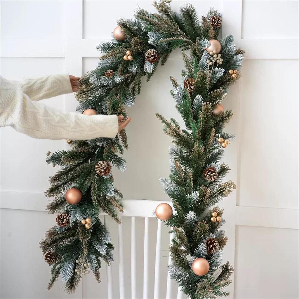 Christmas Wreath Vine: Door and Window Hanging Ornament for Festive Decor