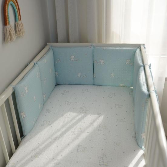 6 шт. подкладок в кроватку для прорезывания зубов 11,8” x 11,8” противоударный бампер для детской кроватки