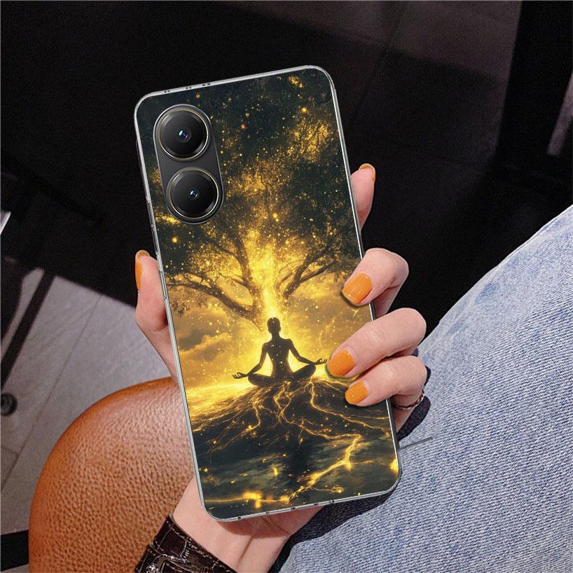 Tree of Life Space Phnoe Case for Xiaomi Poco X5 X6 X7 Pro X4 Gt F7 Ultra M8 M7 Redmi 15C 15 13C 13 12C 12 Unique Cover Coque Po