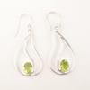 Natural Peridot Drop Anniversary Gift Heart Chakra New Earrings Sterling Silver EE-139-5