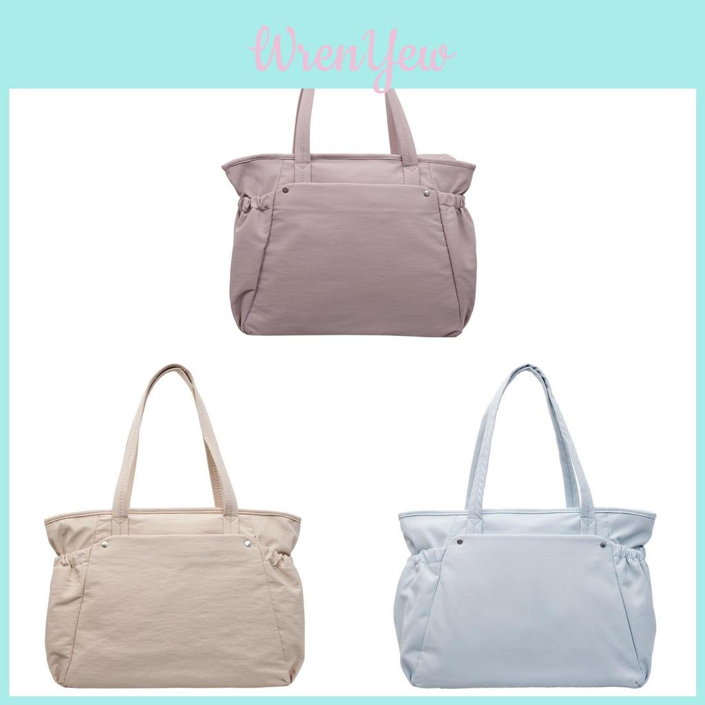 Womens Simple Cotton Tote Bag With Multiple Compartments And Double Shoulder Straps