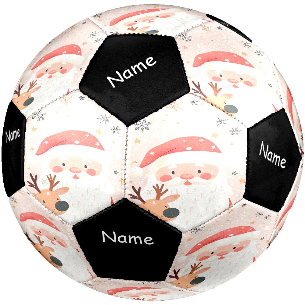 Custom Name Christmas Santa Claus Theme Size 5 Soccer Ball, Suitable for Both Indoor and Outdoor Matches, a Gift Suitable for Everyone.