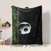 1Pc Soccer Ball Grass Blanket Soft And Comfortable Casual Warm Camping Travel Christmas Halloween Xmas Gift M928558