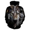 2024 Sex Wolf 3D напечатанная толстовка с капюшоном голова родителя и ребенка детская бальная одежда для мальчиков пуловер толстовка с длинными рукавами очень большой размер