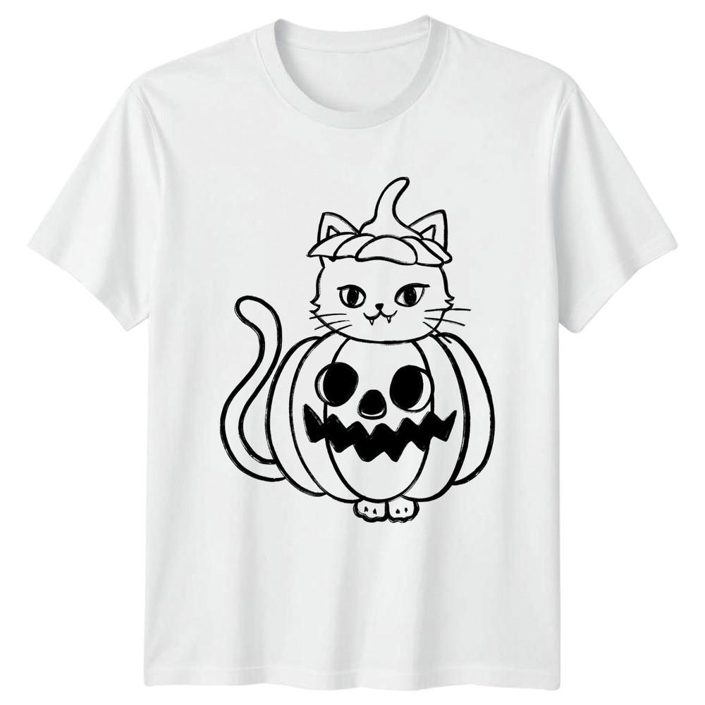 Cute Cat Pumpkin Jack O Lantern TShirt Spooky Cute Halloween