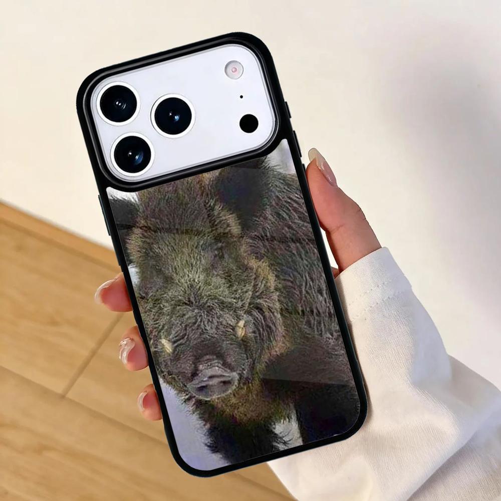 Animal Wild Boar Mobile Phone Case for IPhone 17 AIR 16pro Max 15 14 13 12 11 Bumper Cover