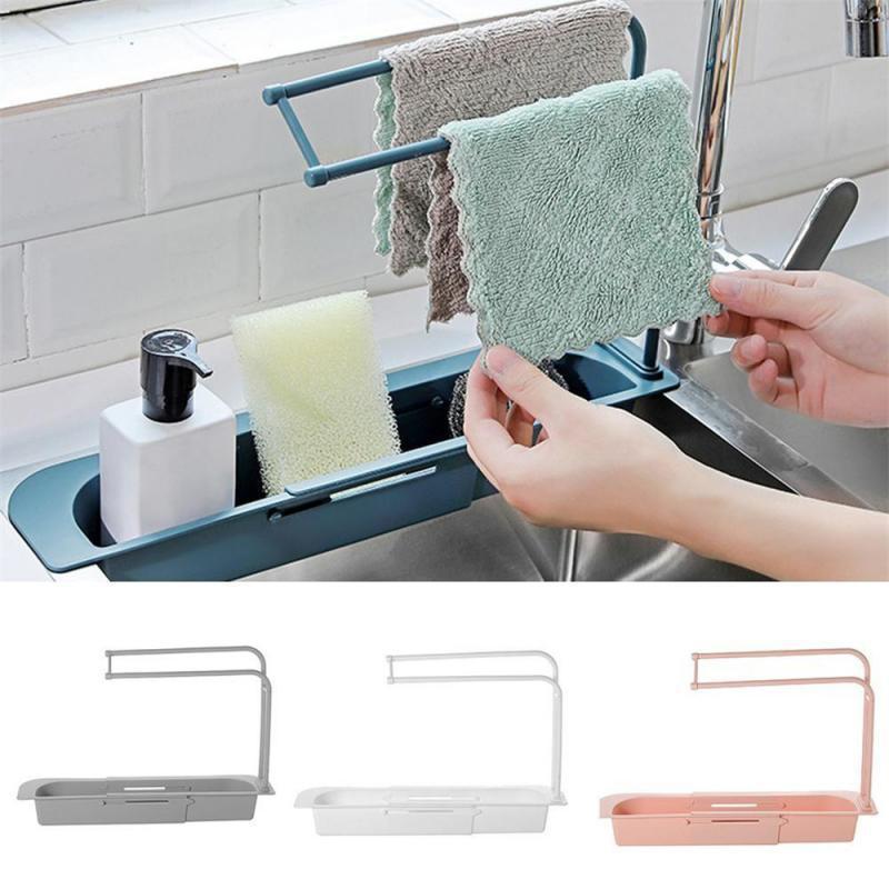 1шт телескопическая полка для раковины держатель для хранения сливная корзина для дома сушилка для посуды сушилка для раковины кухонные принадлежности