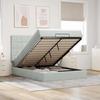 Maison Exclusive - Cadre De Lit Ottoman Avec Matelas Gris Clair 140x200 Cm Velours