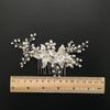 SLBRIDAL Ручная работа Стразы Хрусталь Жемчуг Цветочный Свадебный Гребень для Волос Свадебные Аксессуары для Волос Подружки Невесты Женские Украшения для Волос