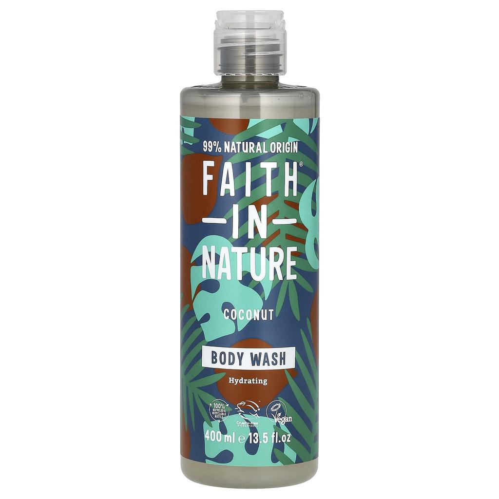 FAITH IN NATURE Body Wash, Coconut, 13.5 Fl Oz (400 Ml)
