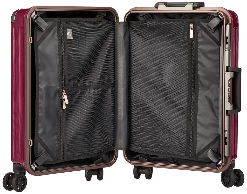 Suitcase Hard Carry 32L 54 cm Carbon Wine [A.L.I.] Carry-On 3.3kg