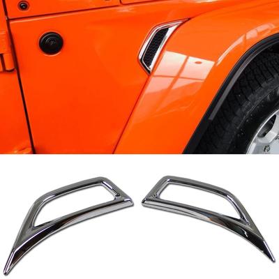 RUIQ Хромированная накладка на крыло для нового Jeep Wrangler Боковая заглушка воздухозаборника Евро Внешняя боковая дверь Специально разработана для Jeep Wrangler JL JL, Воздуховод, Воздуховод,