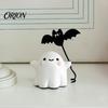 Праздничный подарок для лучших подруг, Фигурка из смолы 'Гуляющий пес-призрак', Милая статуэтка 'Держит воздушный шар-летучую мышь', Жуткий декор для Хэллоуина, Декор для рабочего стола, Мини